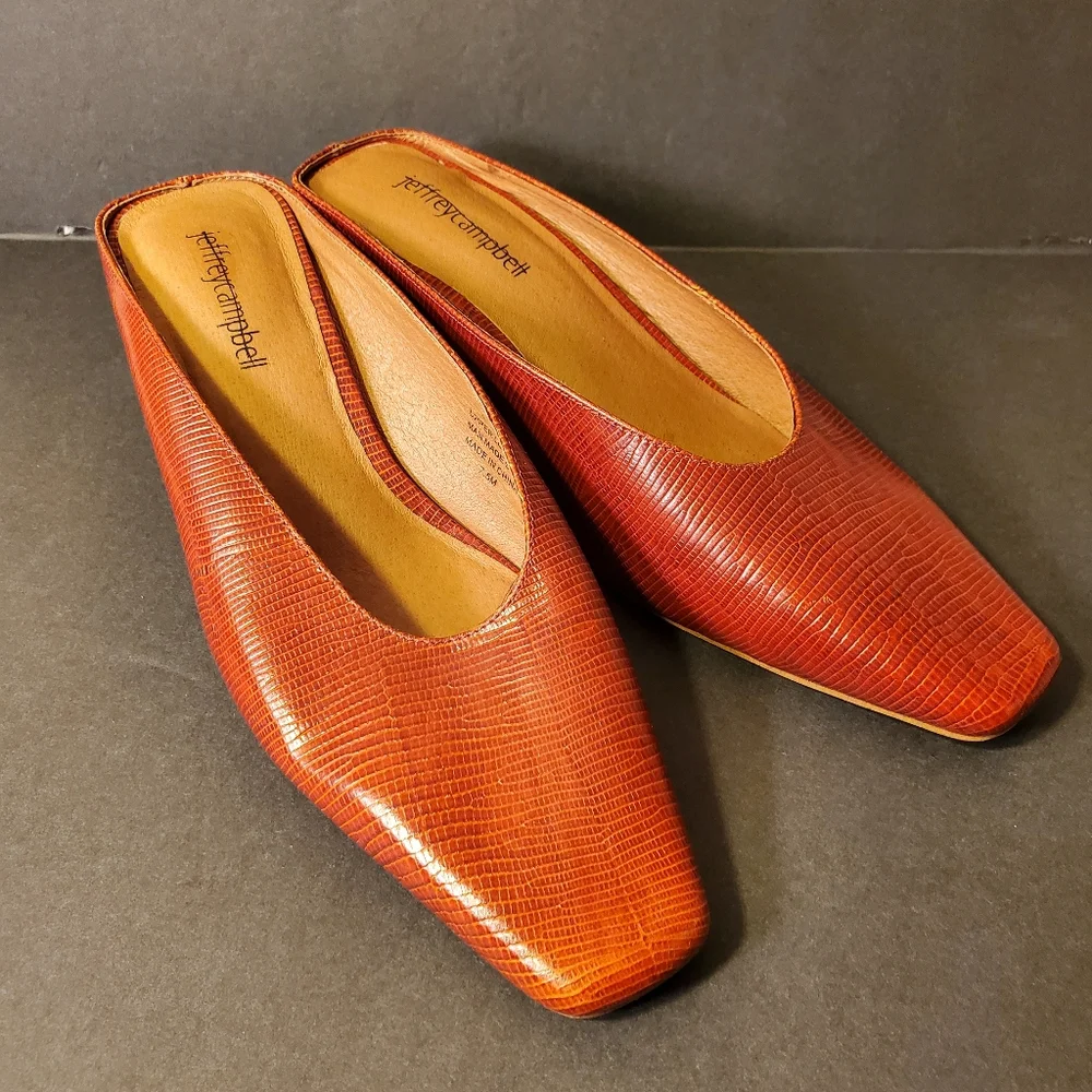 Jeffrey Campbell Red Rouge Wooden Knob Heel Shoes - Picture 2 of 9